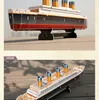 Dipinti Montessori Puzzle 3d Bambini Adulti Per L'apprendimento Educazione Rompicapo Assemblare Giocattolo Titanic Modello di Nave Giochi Puzzle