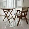 Походная мебель, стул для отдыха на балконе, набор столов, складной деревянный наклонный столик из массива дерева для улицы, одинарный