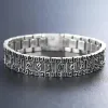 Bangles New Silver Wide версия мужская модная личность, доминирующая шесть мантров