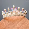 Pinces à cheveux romantique en forme de papillon, couronne de princesse pour filles, diadème en strass fait à la main, bandeau en perles, modèle de mariage d'anniversaire, défilé