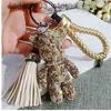 Keychains Lanyards CX-shirling Söt bling full CZ Rhinestones Animalchain Car Key Chain Ring Pendant For Bag Charm Gifts196s Q240201