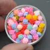 Outils d'artisanat 100 pièces 5mm résine Flatback minuscule fleur cabochons Scrapbooking embellissements Nail Art décoration bricolage artisanat fournitures