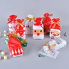 Juldekorationer 10st presentpåsar Packaging Candy Bag Snowflake Drawstring Merry For Home Year 2024Xmas Present2024