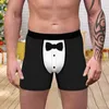 Onderbroeken Heren Kerstboxers Digitale print Gestreept Elastisch Middentaille Slim Fit Zacht Ademend Kleuraanpassing Eendelig Anti-septisch U