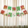 Decorazione per feste Buon Natale Lettera Banner Tirare bandiera Natale Navidad Fiore Ghirlanda di carta Natal Noel Regalo 2024 anni
