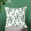 Travesseiro outono aquarela eucalipto ramo lance travesseiros capa folha verde fronha minimalista nórdico queda decoração de casa