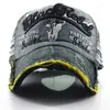 Ball Caps Retro Letter Cap Old Cow Head Baseball Washed Hats Sun For Men And Women Protection