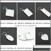 Keychains Lanyards Keychains Sublimation Mdf Heart Round Blank Key Chain Transfer Printing Ring Jewelry Material Consumables Drop De Dh92V