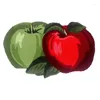 Tapetes Vermelho Verde Apple Forma Tapete para Sala de estar Decoração de Quarto Tapete de Pelúcia Não-Slip Entrada Capacho Pé Pad Tapete de Banheiro