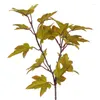 Decorative Flowers Artificial Canadian Maple Leaf Branch Autumn Rustic Wedding Decoration Accessories Fake Flower Plants Centerpieces For