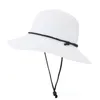 Large Bord Chapeaux Femme Pour Le Soleil Grand Bord Dôme À Large Bord Avec Lanière Coupe-Vent Chapeau De Paille Sombrero Mujer Para El Sol