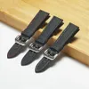 Luxury Men Watch Sailcloth Strap Leather 20mm 22mm 2m Black Nylon Watch Band Strap Waterproof Wrsitband240125