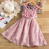 Mädchen Kleider Weihnachten Mädchen Pailletten Prinzessin Kleid Für Kinder Spitze Mesh Tutu Ballkleid Brautjungfer Elegante Vestidos Winter Kinder Kleidung