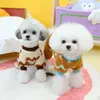 Vêtements pour chiens Combinaison pour animaux de compagnie Mode confortable motif ondulé hiver chaud body avec anneau de traction vêtements pour petits vêtements