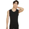 Men's Tank Tops Mens Bottoming Shirt Fleece Lined Top Vest Underwear Warm Thermal Gym Fitness Soft Base Layer Undershirt 2024