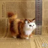 Dekorativa figurer Söt simulering Cat Plush Toys mjuk fylld kattunge modell falska realistiska djur för barn flickor födelsedag valentins dag