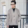 v Designer Neck Daopao Silver Blue Sable Natural Color Mens Skin Coat Whole Mink Fur Trendy Style KJEO