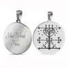 Pendant Necklaces HLSS120-139 Silver Color Voodoo Veve Symbols Sigil Charm Jewelry Vodou Lwa Loa Amulet Talisman Stainless Steel Necklace