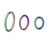 13/16/20/22/25/32/38/54mm Rainbow Spring Ring Openable Metal Oval Ring Bag Connector Clasp Gate Ring Diy Bag Parts Accessories 240119