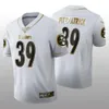 Pittsburgh''Steelers''Men 6 Devlin Hodges 55 Devin Bush 30 James Conner Custom Women Youth 100th White Golden Edition Jersey