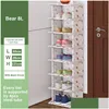 Lagerhalter Racks Vertikale Schuhregal Abnehmbarer Organizer Regal Wohnzimmer Eckschrank Wohnmöbel Schuhe Lagerung für Close Dhmm2