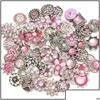 Fechos ganchos fechos ganchos noosa rosa gengibre snap botão jóias descobertas cristal pedaços encantos 18mm metal snaps botões fato dhselle dhcmk