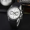 Mens Quartz Sıcak Satış Avrupa Moda Silikon Takvimi Beş İğne Klasik Çelik Band Watchgenuine Ürünleri Logolar Var