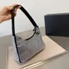 Sacs à bandoulière de luxe pour femmes, sacs à main en cristal Diamante, perles métalliques, paillettes, diamants, sac axillaire, qualité supérieure, portefeuille pour dames