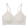 Soutien-gorge sans couture pour femme, sous-vêtements Push Up, Bralette rembourrée amovible, brassière une pièce, confort sans fil, intime