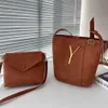 Sälj 2 i 1 hinkväskor Y-Letter Designer Bag Women Högkvalitativ axelväskor Lady Fashion Tygväska brun svart tygväska med handväska 231206