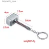 Schlüsselanhänger Lanyards Film Thor Hammer Schlüsselanhänger Mjolnir Hammer Flaschenöffner Schlüsselanhänger für Männer Cooler Auto-Schlüsselanhänger Schmuck Q240201