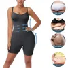 Femmes Shapers Femmes Body Sexy Dos Nu Côtelé Romper Tummy Contrôle Shapewear String Femme Sans Manches Débardeur Combinaison Body Salopette