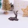 Figurines décoratives 1 pièce en plastique, Statue de cerf d'élan nordique, renne de noël, Figurine d'art, artisanat, ornement de maison, décor de Table, cadeau de fête