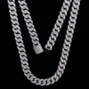 8mm Mens Miami Cuban Link Chain Necklace 925 Sterling Silver Necklace Iced Out Hip Hop Jewelry Chain