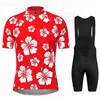 Heren Trainingspakken Nieuwe Heren Fietskleding Bloem Zomer Bicycs Jersey Sets Mountainbike Bib Shorts Motocross Triathlon Maillot ShirtH2421