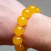 Bracelet en jade Huanglong du Yunnan