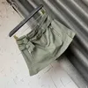 Jupes Sexy taille basse mini-jupe femmes robe d'été Anti-éclairage armée vert salopette jupe a-ligne jupe en jean YQ240201