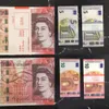 Prop Money Toys UK Euro Dollar Bounds GBP British 10 20 50 Notive Fake Notes Toy for Kids Christmas Higds أو فيديو فيديو 1007230028C8R