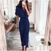 Freizeitkleider Einzelhandel Damen Hemdkleider Designer Pendeln Plus Size S-3Xl Langes Kleid Mode Forged Face Kleidung Drop Delivery Ap Dhxro