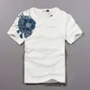 T-shirt de créateur T-shirt homme brodé T-shirt femme brodé à manches courtes Style chinois tatoué à manches courtes t Carpe brodée SY9H