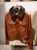 Mens Jackets Winter loro Cowhide Leisure Lapel Jacket Leather Coat piana