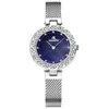 Diamond Goddess Lichtgevend Quartz Dameshorloge Mesh Riem Slijtvast Damespolshorloges Natuur Beauty228o