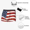 Underpants Glitter Print American National Flag Breathbale Panties Men's Underwear Sexy Shorts Boxer Briefs