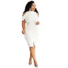 Fall Clothing White Sexy Dresses Party Night Club Dress Sleeveless Turtleneck High Waist Plus Size Dress Wholesale Drop 240131