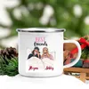 Mugs Friend Printed Mug Enamel Coffee Cups Customizable Handle Drinkware Juice Beer Party Table Decoration Christmas Gifts