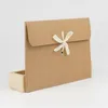 10st 24 18 0 7cm Brown Silk Scarf Gift Paper Box Kraft Paper Envelope Bag Vykort Packing Box PO DD DVD Packaging270a