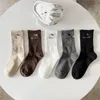 BL Marka Çoraplar Kadın Jakard Mektubu Pamuk Çoraplar Sonbahar ve Kış Modaya Düz Roy