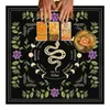 Nappe de table de divination, tapis d'astrologie, couverture de runes, pendule, autel, 75x75cm, carrée, psychique