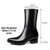 Boots Winter Mens Warm With High Heels 5 Cm Height Luxury Genuine Leather 2024 Style British Trend Designer Man Dress Shoes