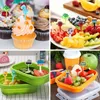 Forks Mini Animal Cartoon Food Selected Children's Snack Cake Dessert Fruit Fork Muffin Cup Square Shape Silicone Lunch Box Dispenser